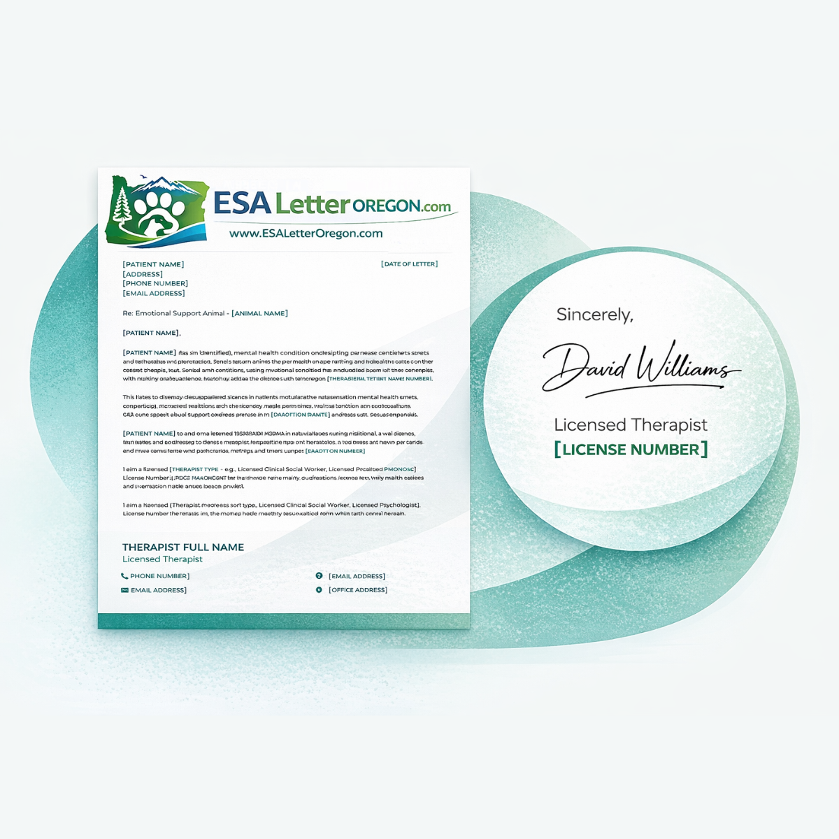 Oregon ESA Letter Sample